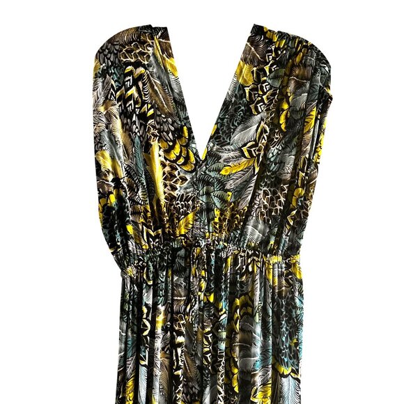 Womens Size L Casual Sleeveless Maxi Dress Plunging V-Neck Elastic Waist - Picture 2 of 8